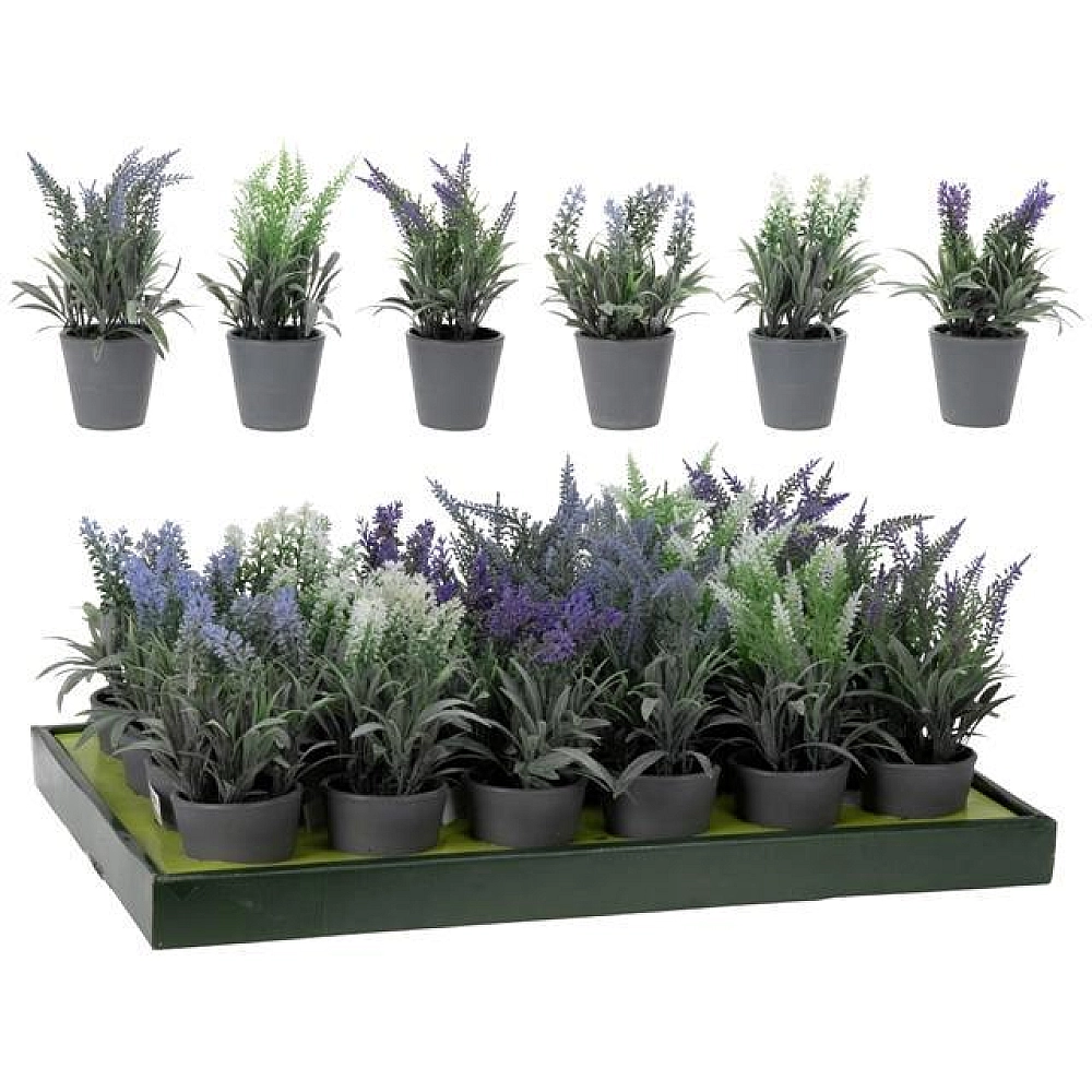 Floare artificiala Lavanda in ghiveci H20cm 18407