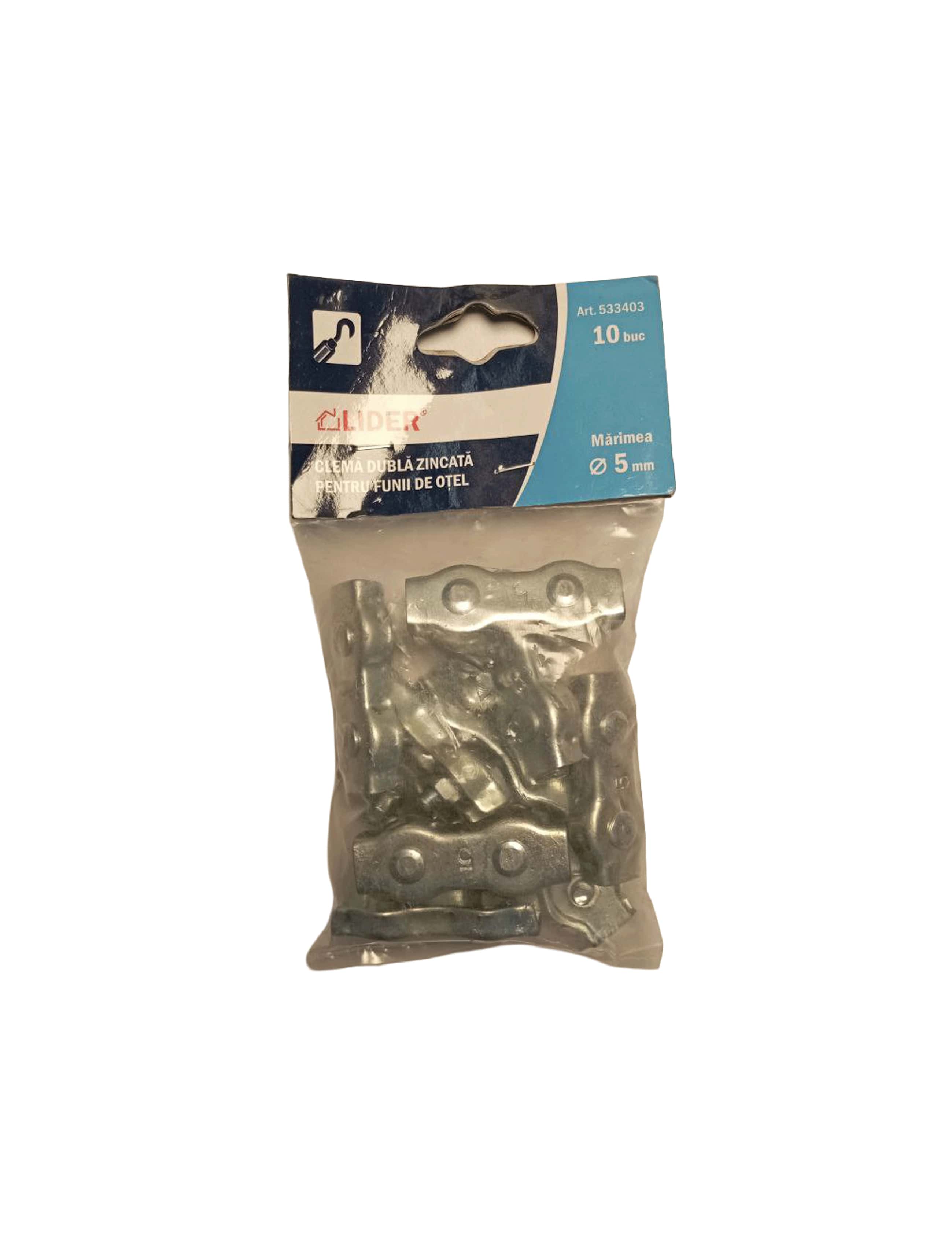 533404 Clema Duplex dubla 6mm_5 buc Lider