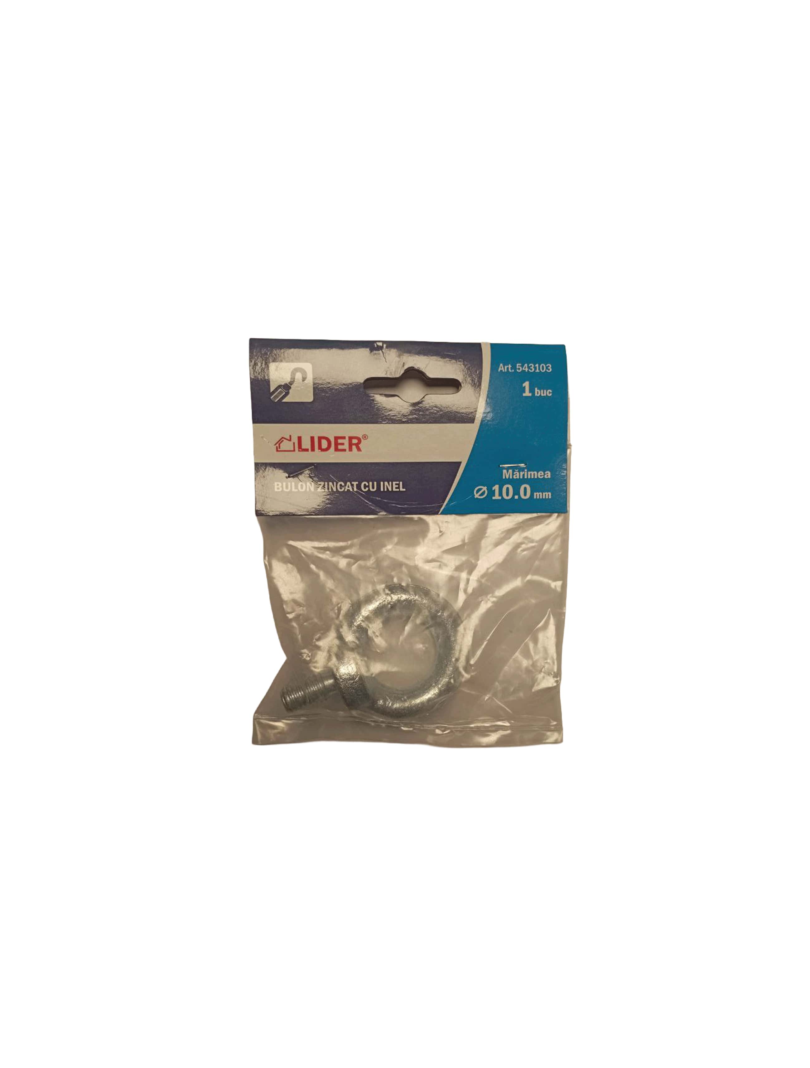 543103 Оцинкованный болт с кольцом 10,0 мм, 1 шт.