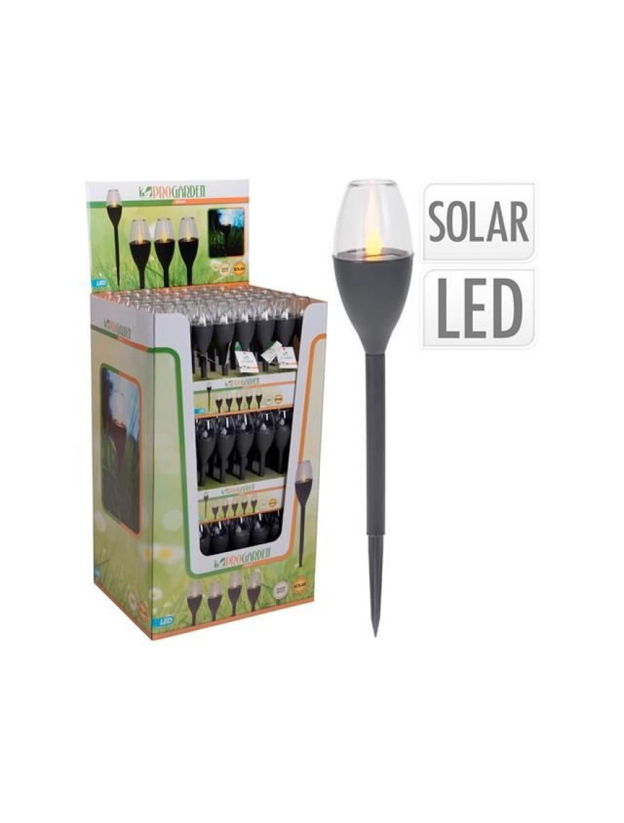 Felinar baterie solară Cui D4.6cm,H36.5cm, inox