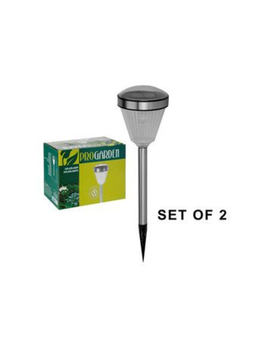 *** Felinar baterie solară Cui 2buc, inox 12023