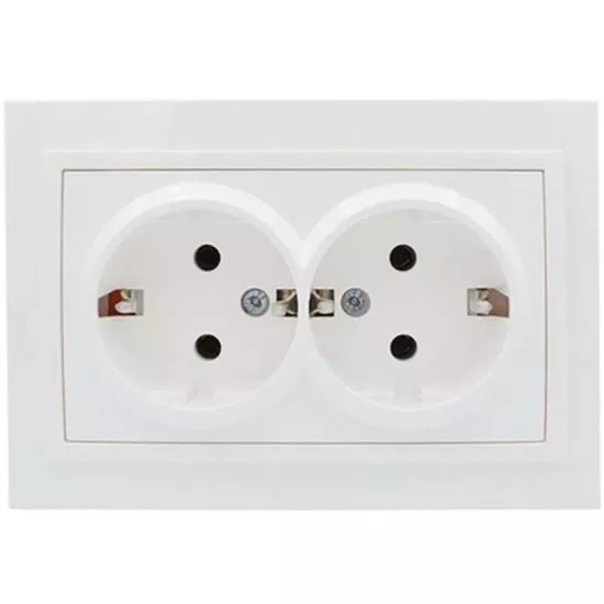 Priză dublă cu CP ST albă 500-015600-907 EL-BI ZENA