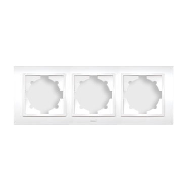 Рамка 3 модуля белая 500-015600-227 EL-BI ZENA