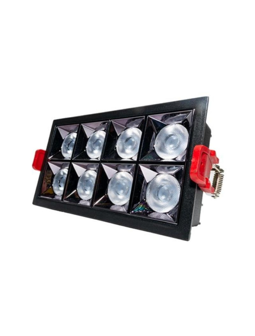 Spot 8 LED înt. 16W 220V 4500K 1280Lm 168*91*49mm negru ELMOS