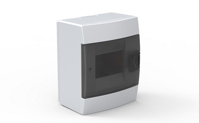 Tablou electric 4 module, montaj aparent, alb, Teb 600000400 Horoz