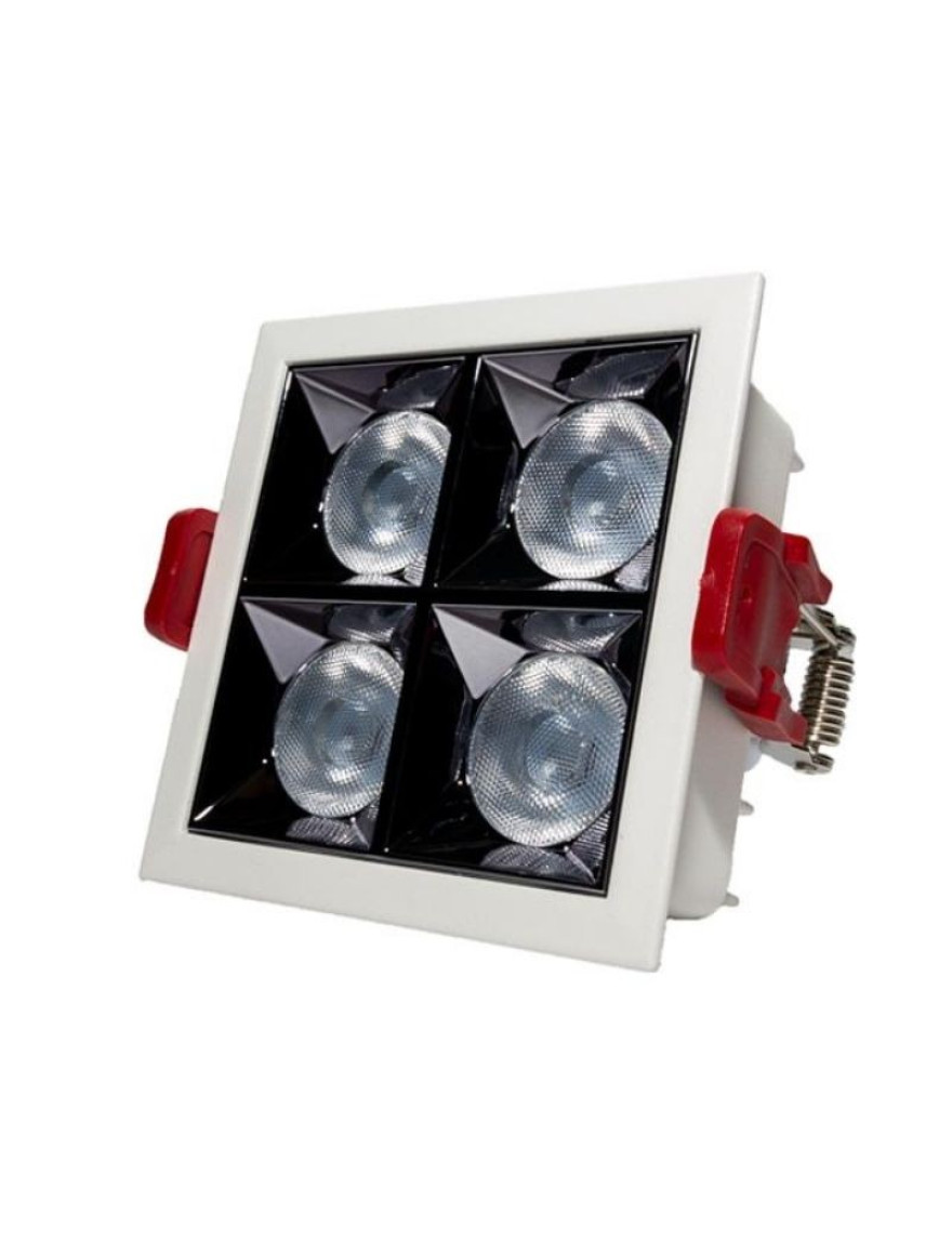 Spot 4 LED înt. 8W 220V 4500K 640Lm 92*92*49mm alb ELMOS