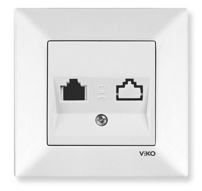 Розетка телефонная (RJ11), белая 95970013 Meridian