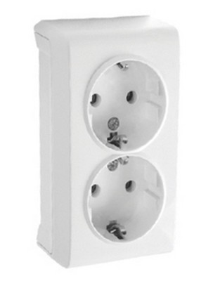 Priză dublă cu împ. aplicată albă 95681056 Vera  VIKO