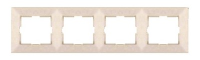 Рамка модульная (4м), кремовая