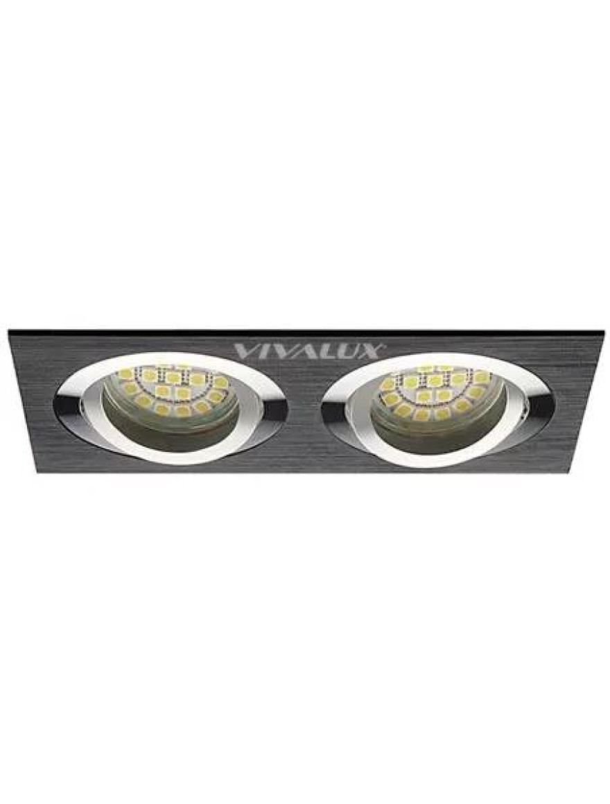* Spot încorporabil STYLE, MR16, 2xGU5.3, negru, Vivalux