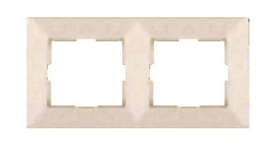 Рамка двойная, кремовая Meridian