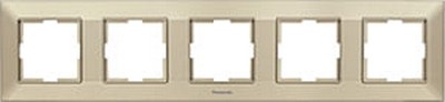 Рамка 5-местная, бронза Arkedia Slim
