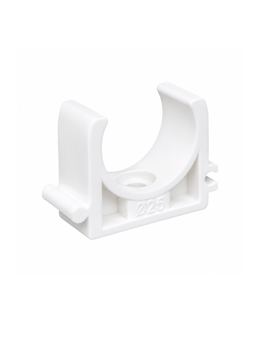 Colier simplu PPR D.32mm alb