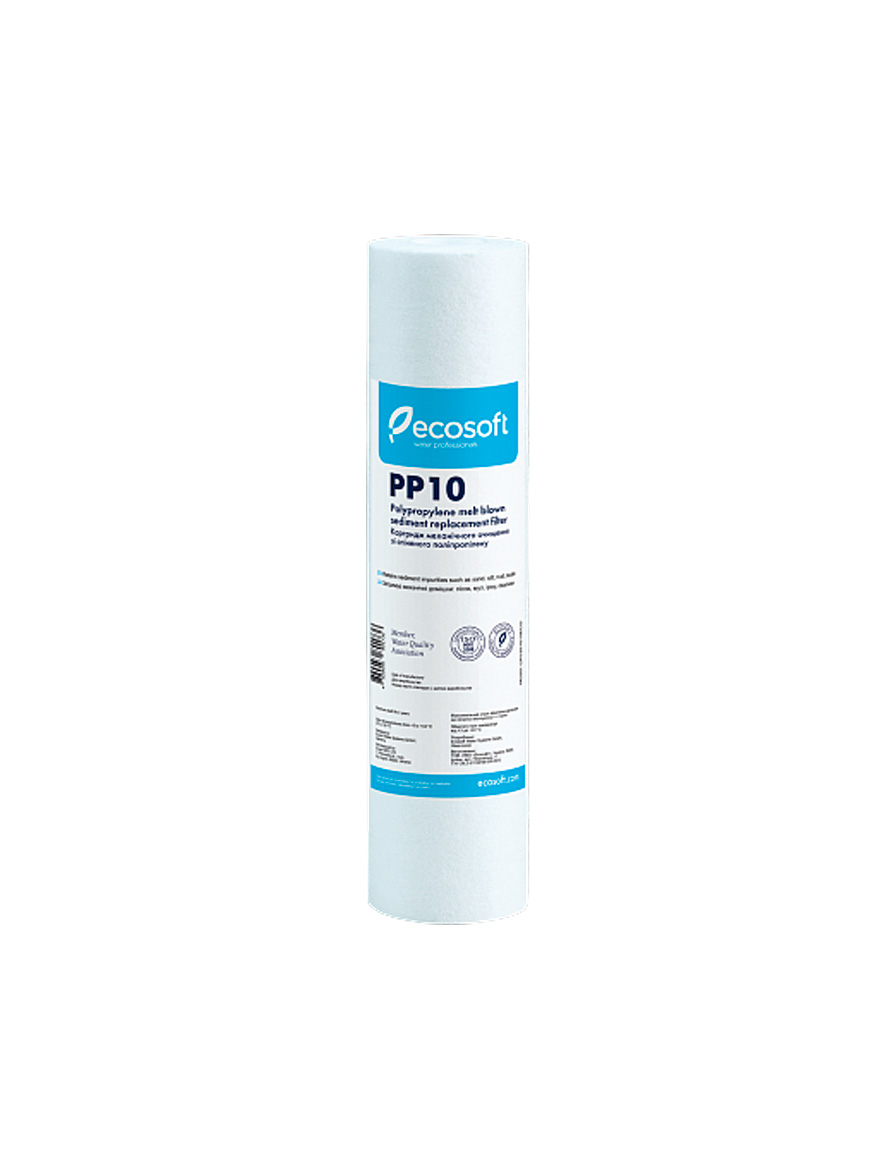 Cartuș din polipropilenă ECOSOFT 2,5x10", 10 MKM, (CPV251010ECOEXP)