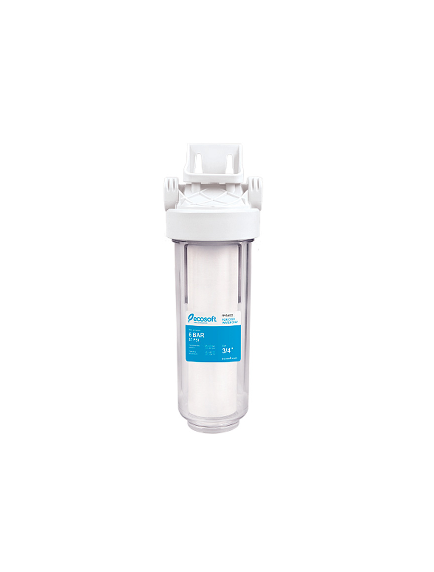 Filtru mecanic apă rece 0", FI, 3/4", (carcasă 2,5x10", suport,cheie, cartuș 5 MKM)