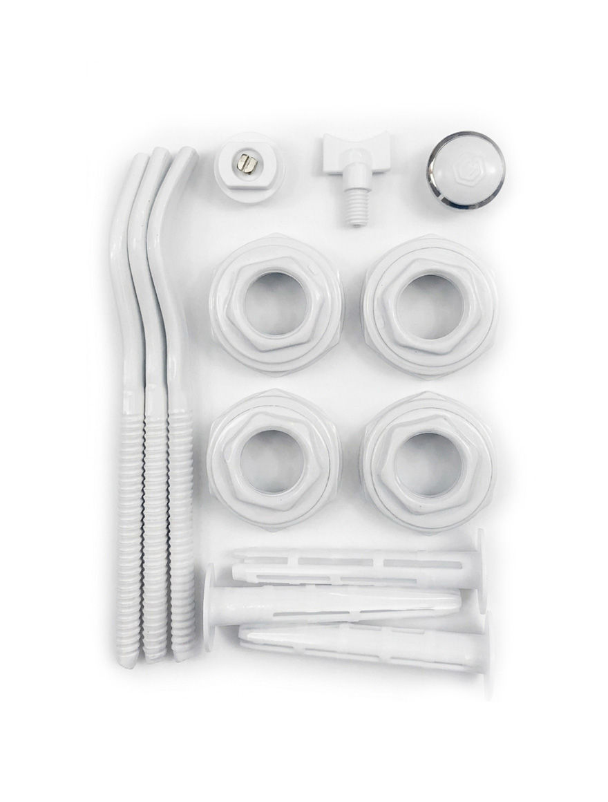 * Kit montaj radiator HIDRA 1"x1/2" (SET 13 IN 1)
