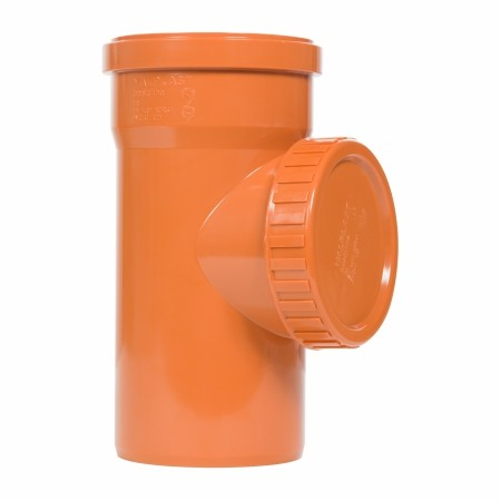 Piesă inspecție PVC D.110 portocaliu VALPLAST