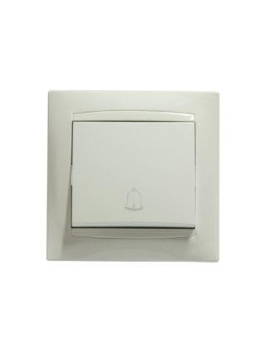 Întrerupător unitar cu revenire inter. 10A IP20 alb ELMOS (10/120 buc)