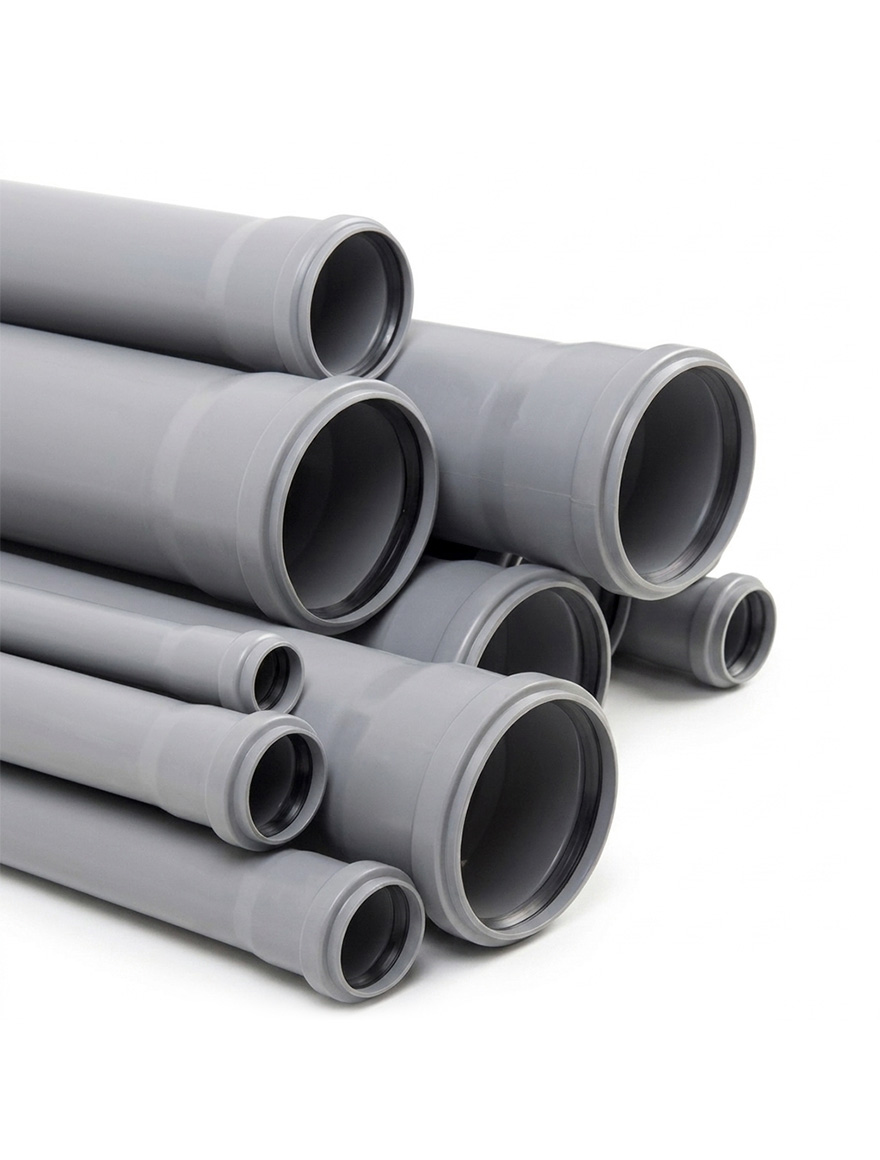 Țeavă PVC cu mufă și garnitură,D.110x2mm,L= 4 MT (GRI)