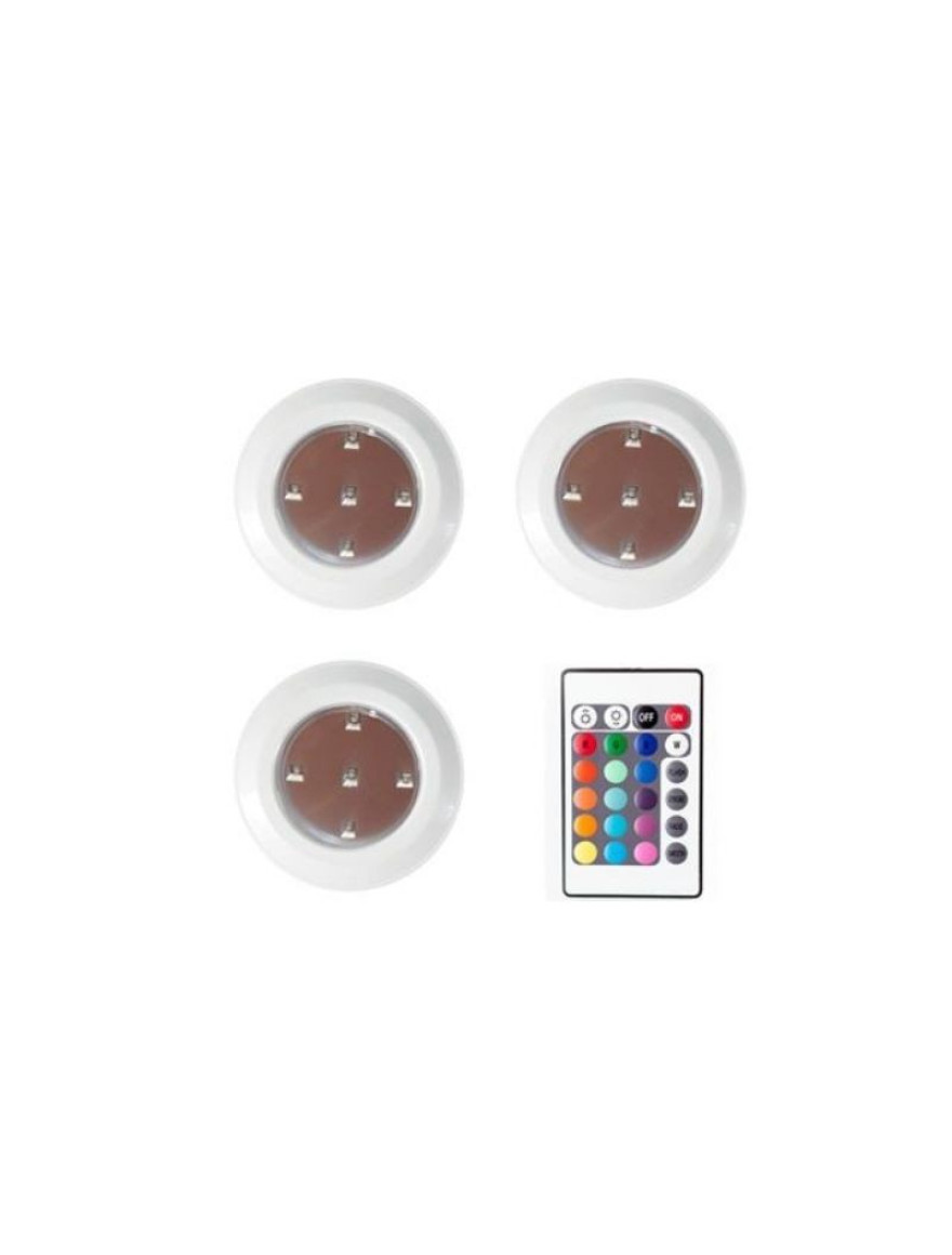 LAMPA HOME CU TELECOMANDA 5SMD 3xAAA d92x22MM SET 3BUC ROTUND RGB