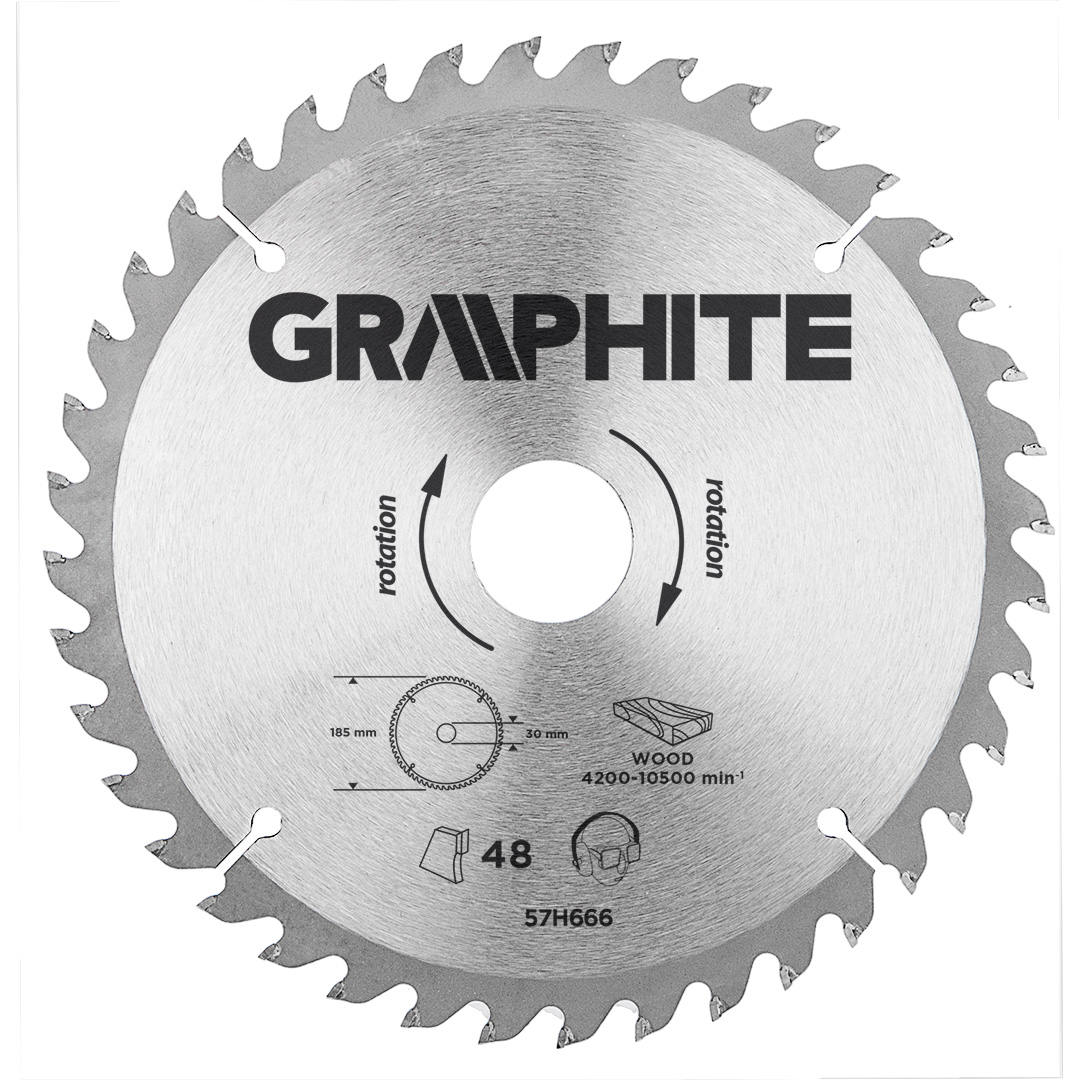 Disc fierăstrău lemn 190x30mm, 40 dinți Graphite 57H670