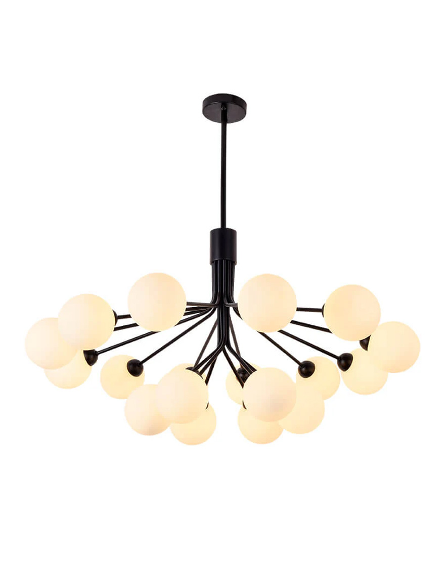 Lustră JH-616 D80xH47cm,G9*12, Metal+Glass,Black+White LuminaLED