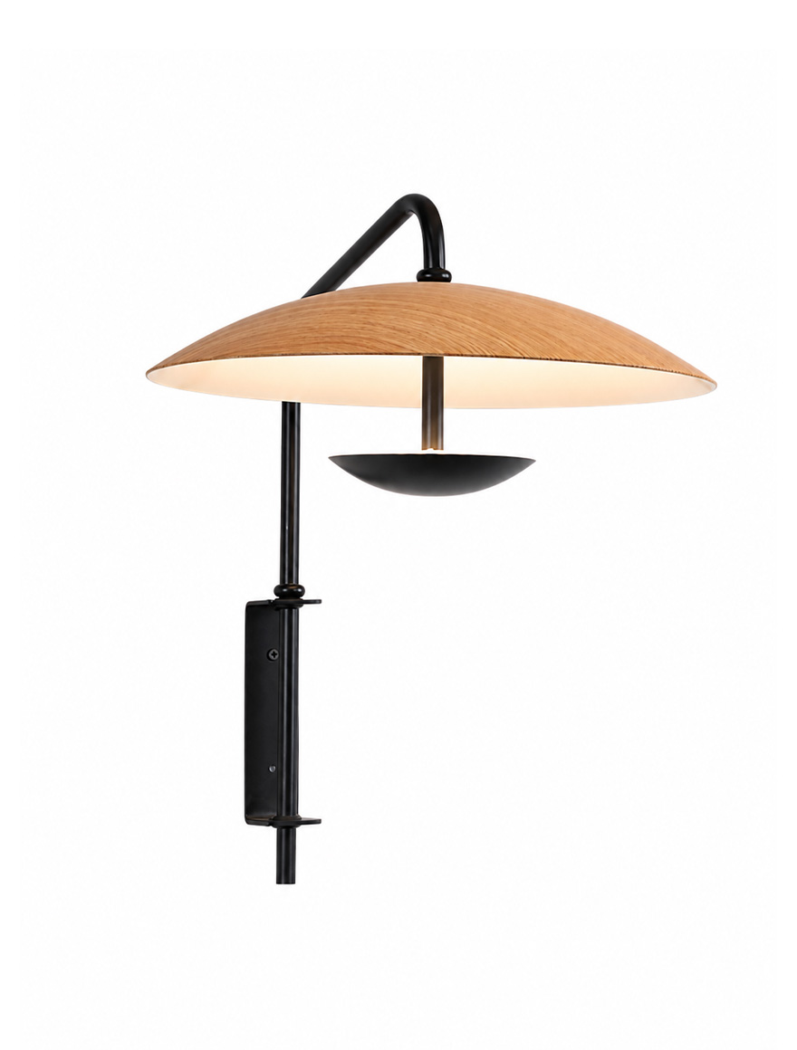 Светодиодное бра JH-627 D35×H40 см, 8W, металл, чёрное LuminaLED