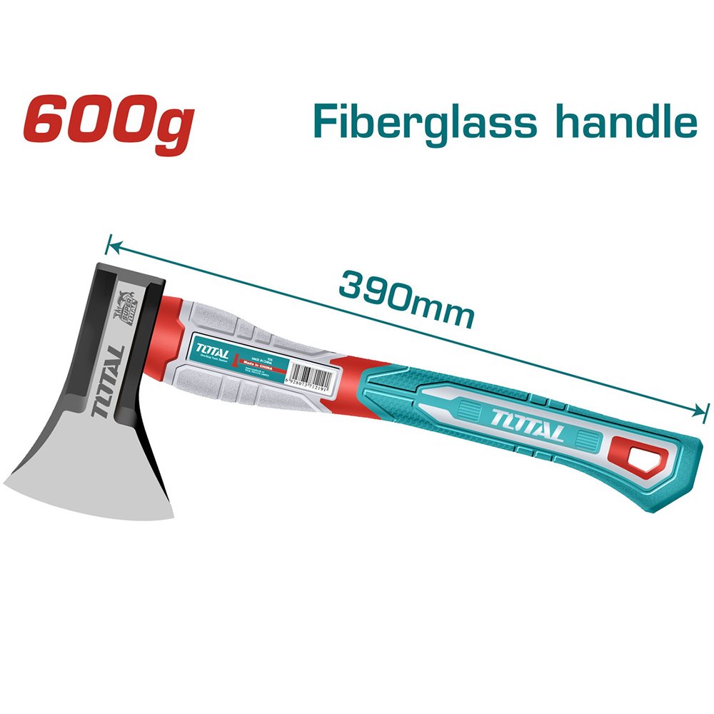 Topor 0.6kg mâner fibră sticlă THTS78600 / THAX061600  TOTAL