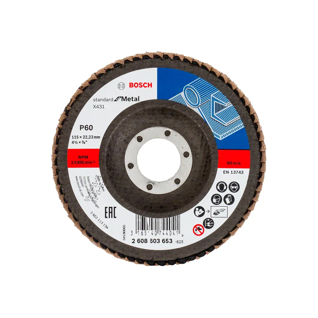 * Disc șlefuire evantai X431 115x22.23 MM GR. 60 BOSCH