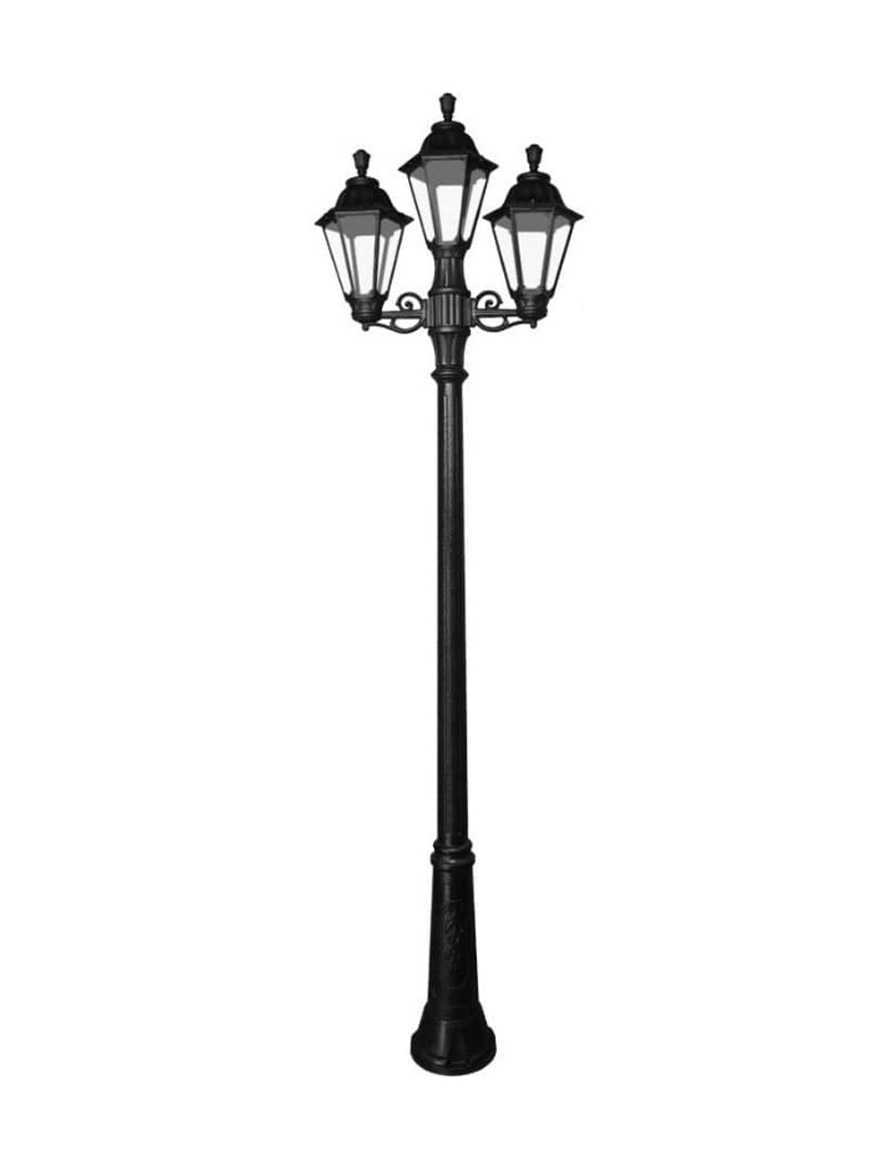 Set corp de il. RUT E27 8,5W 2,7-4-6,5K 3L transp. + suport RUT 3L + stâlp RICU BISSO negru 2.5M Fumagalli