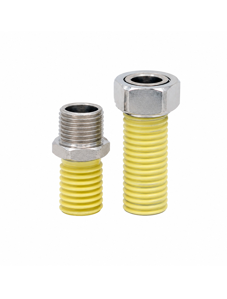 Шланг газовый 1/2'НВ. в желтой оболочке. 90см Efe Flex
