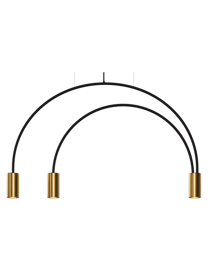 Lustră JH-610 D90xH55cm, Gu10x3, Metal,Black+Gold LuminaLED