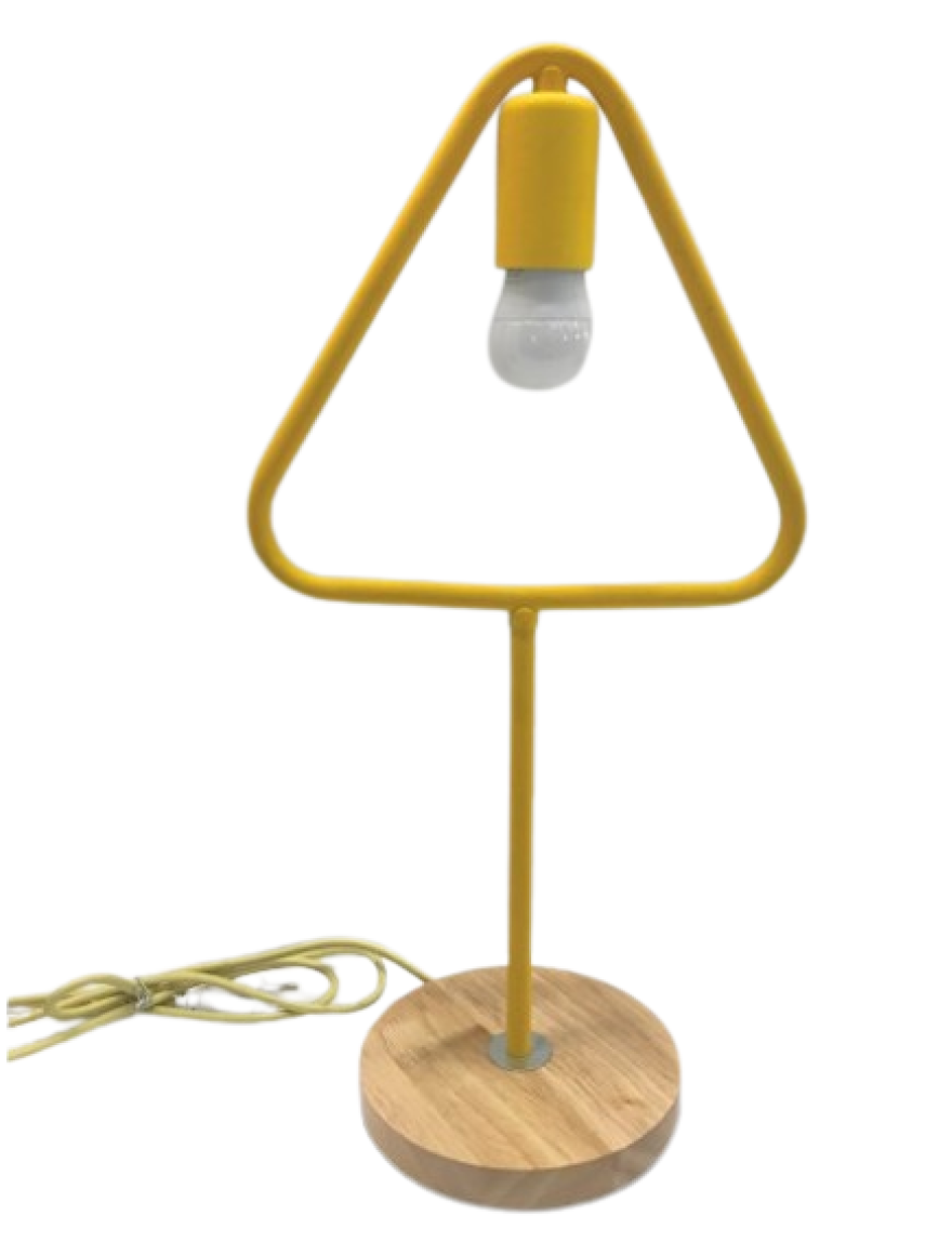 Lampă de masă JH-569 D15xH40cm, E27/1, Metal+ Wood,Yellow LuminaLED