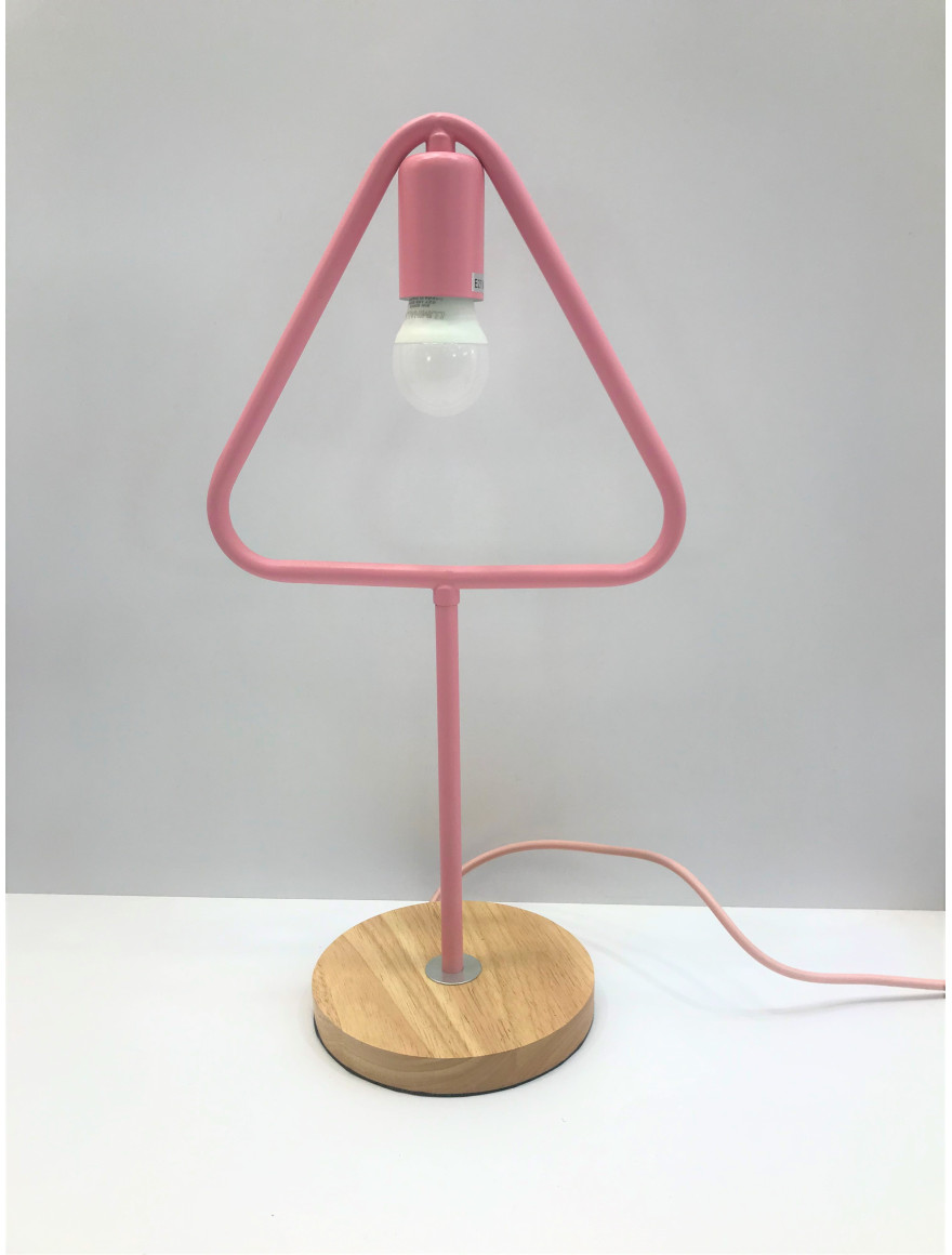 Lampă de masă JH-569 D15xH40cm, E27/1, Metal+ Wood,Pink LuminaLED