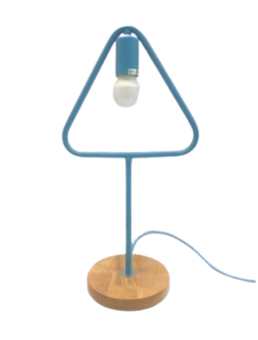 Lampă de masă JH-569 D15xH40cm, E27/1, Metal+ Wood,Blue LuminaLED
