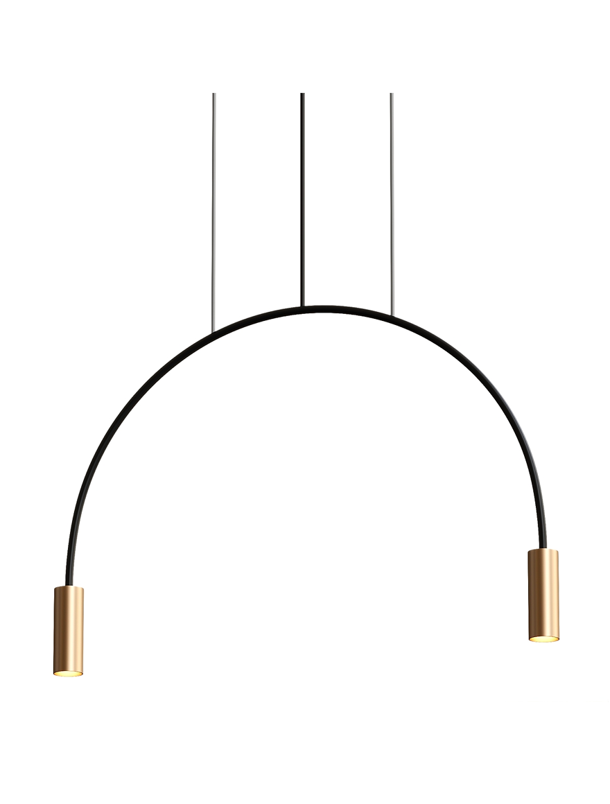 Lustră JH-609 D60xH55cm,GU10x2, Metal,Black+Gold LuminaLED