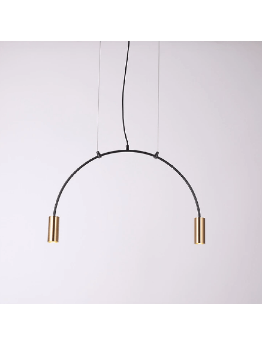 Lustră JH-609 D60xH55cm,GU10x2, Metal,Black+Gold LuminaLED