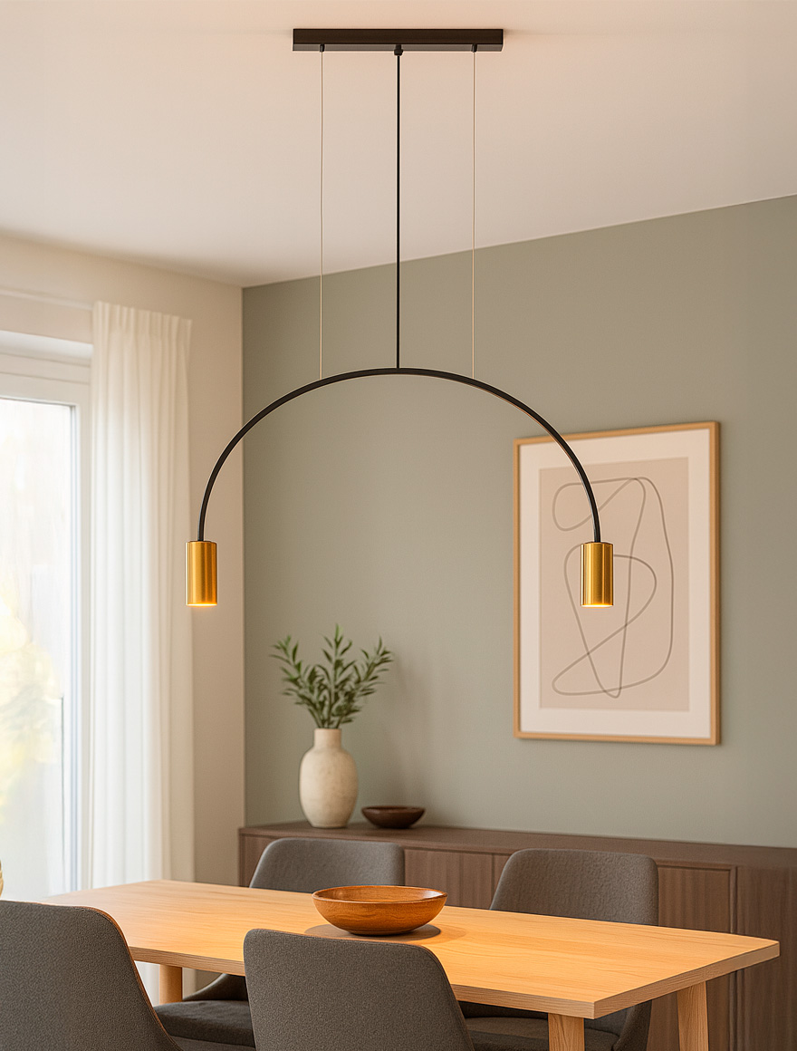 Lustră JH-609 D60xH55cm,GU10x2, Metal,Black+Gold LuminaLED