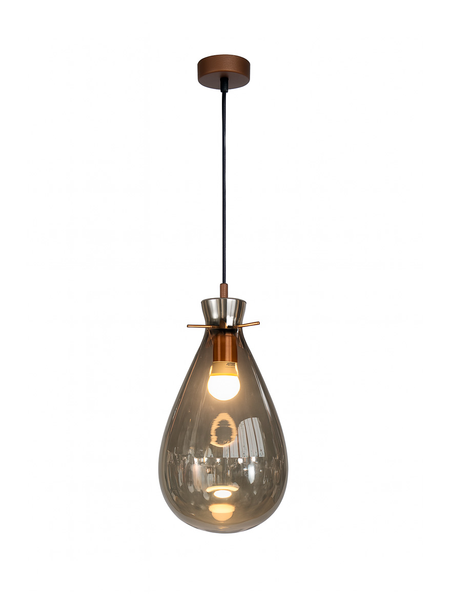 Lustră JH-670 D18*H30cm,E27*1,Glass,Amber LuminaLED