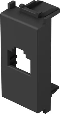 Лицевая панель RJ45/RJ11 1M черный матовый KM35SB-B