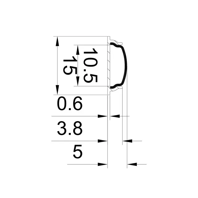 Алюминиевый профиль с рассеивателем Elmos HL-A042