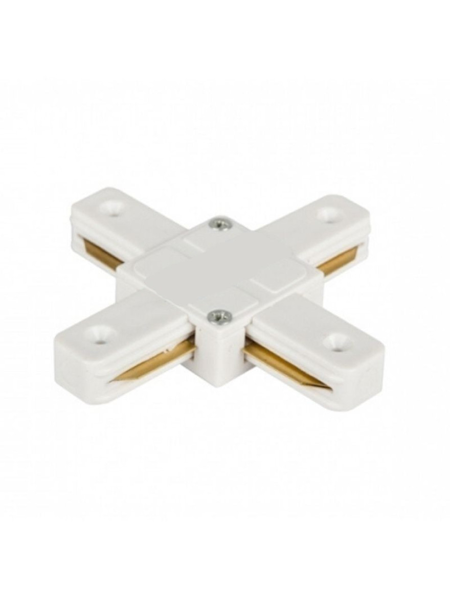 Conector șină track light JT3 tip + alb LuminaLED