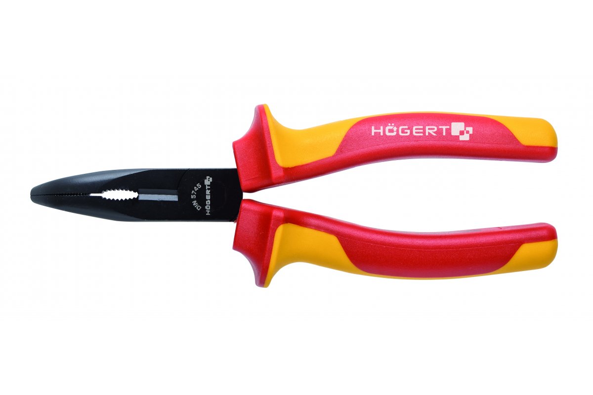 Clește izolat cu vârful alungit drept și semirotund curbat 200 mm, 1000 V