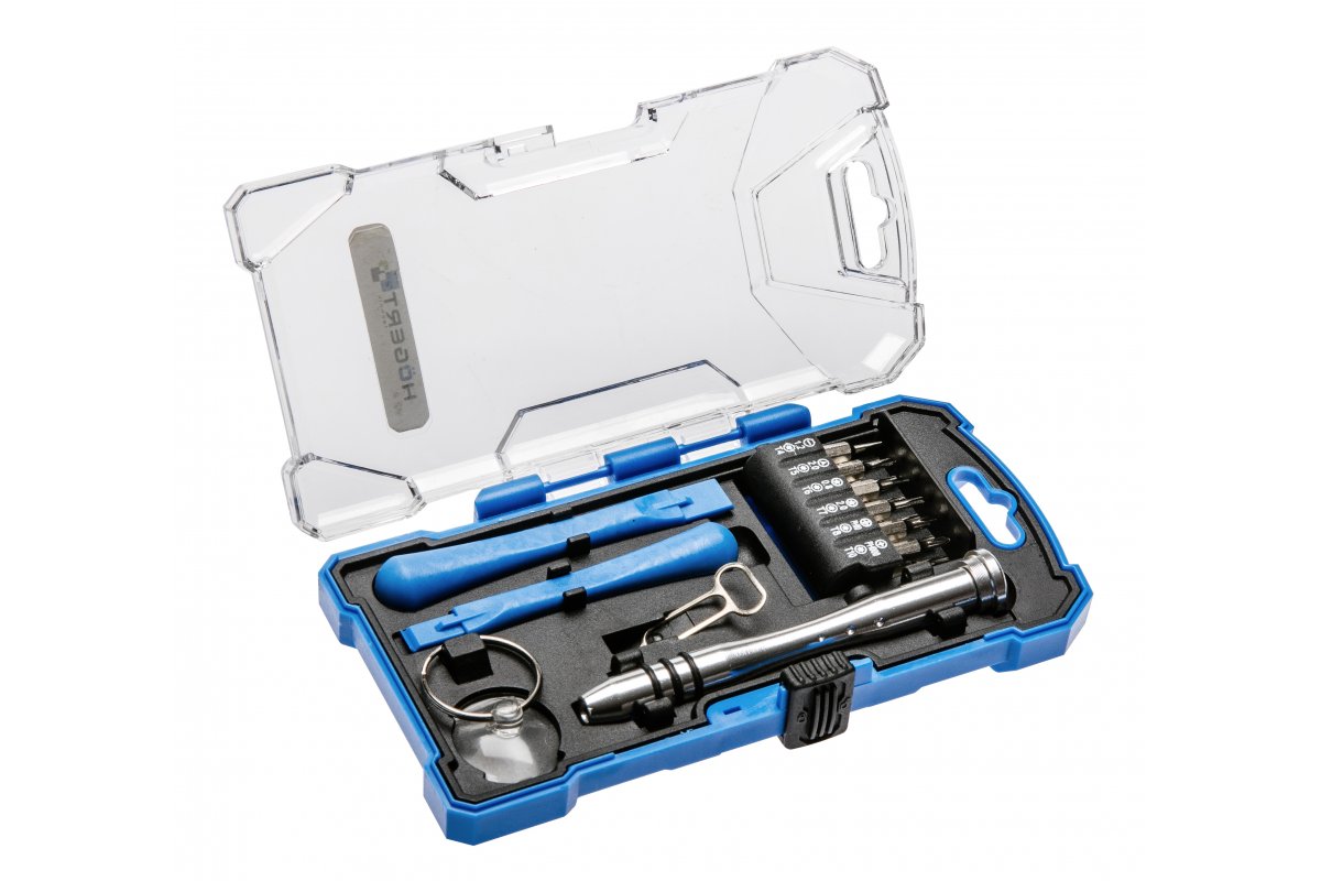 Set șurubelnițe în box pentru lucrări precise, pentru telefoane și laptopuri, 17 buc. HOGERT