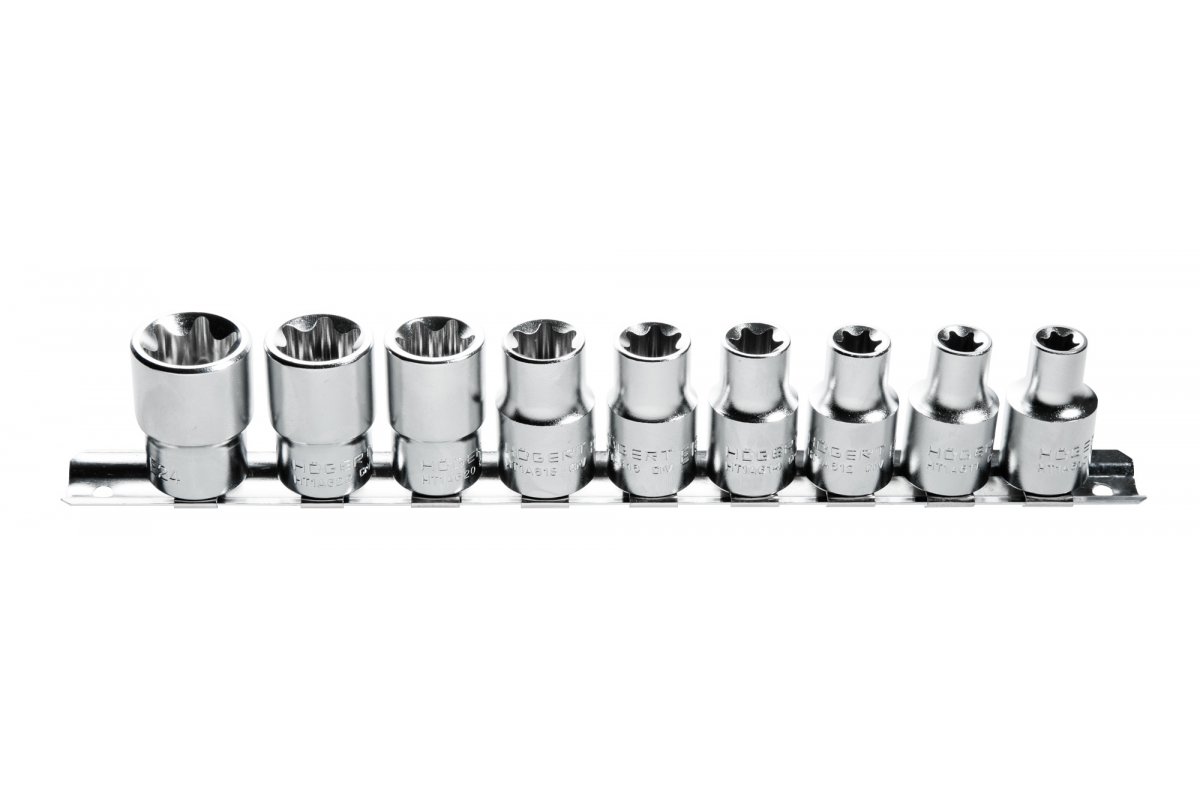 Set chei tubulare Torx 1/2", 9 buc. HOGERT