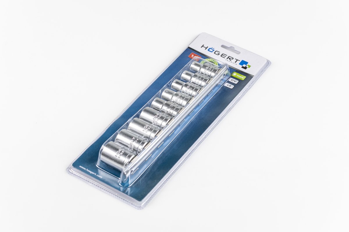 Set chei tubulare Torx 1/2", 9 buc. HOGERT