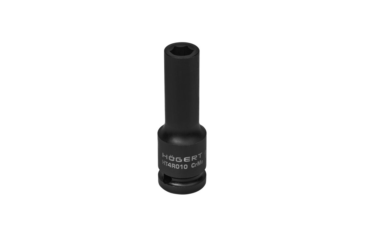 Cheie tubulară de impact, adâncă, hexagonală 1/2", 10 mm, DIN 3121, CrMo HOGERT