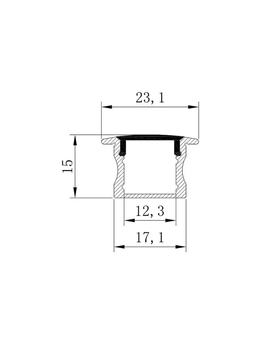 * Profil aluminiu cu dispersor HL-BAPL003A Elmos