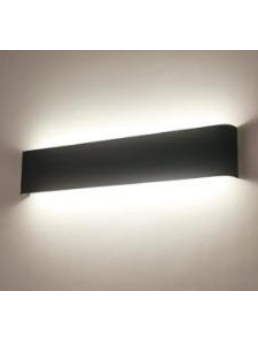 Aplică LED MK/SG-2237-460 IP20 460x90x35mm 24W 3000K neagră LuminaLED