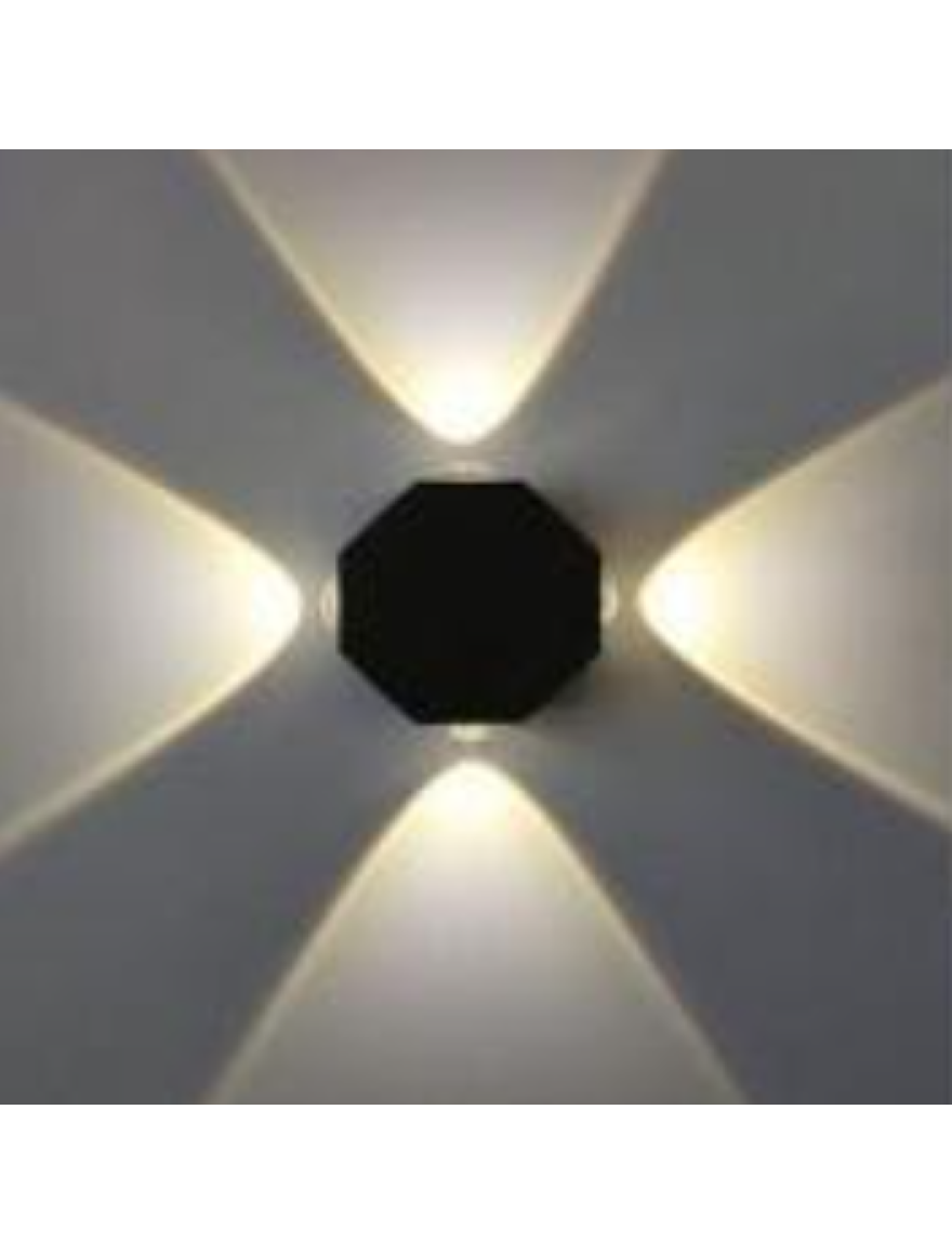 Aplică LED MK/SG-2271-4 IP54 95x35mm 4/1W 3000K neagră LuminaLED